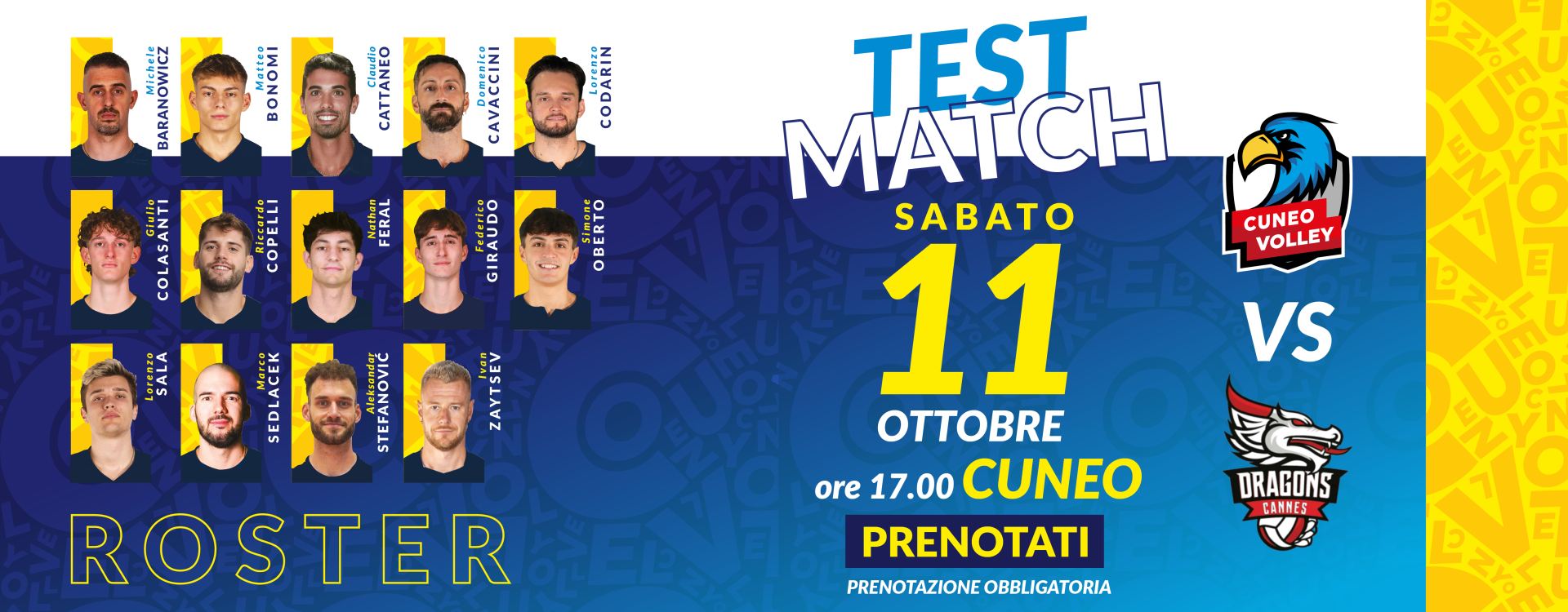 11 OTTOBRE Il Cuneo Volley 