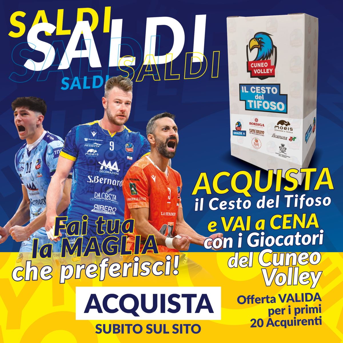 Saldi: fai tua la Maglia che preferisci e acquista il cesto del tifoso