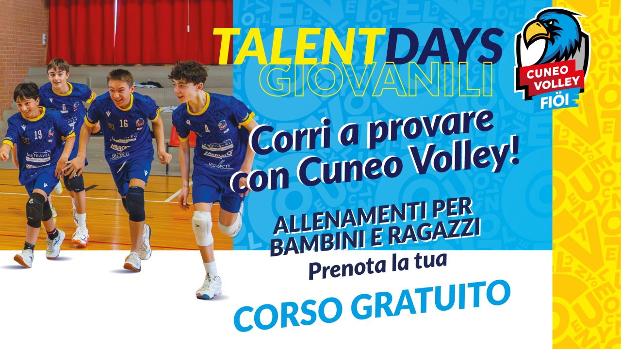 Cuneo Volley Talent Days | Allenamenti gratuiti per bambini e ragazzi