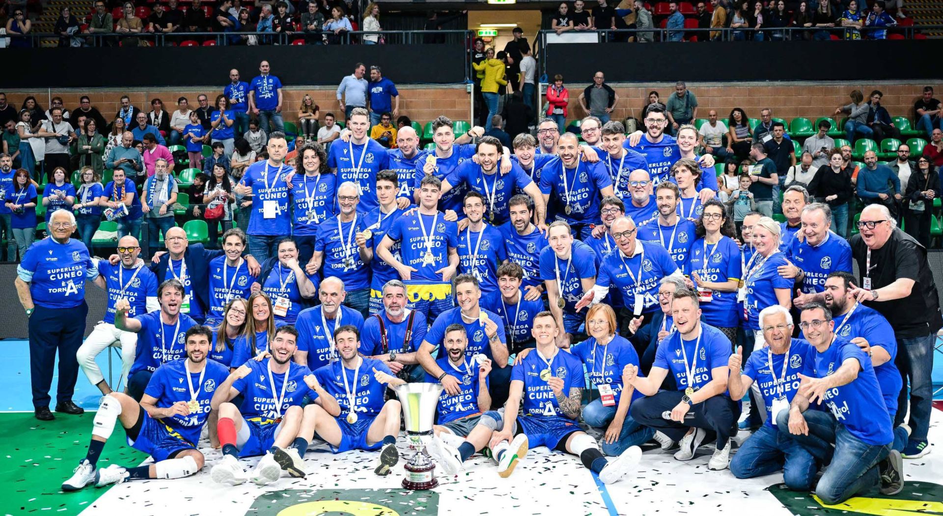 CuneoVolley festeggiamenti promozione in SuperLega 2025